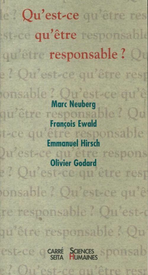 Livrenpoche : Qu'est-ce qu'être responsable ? - Collectif - Livre