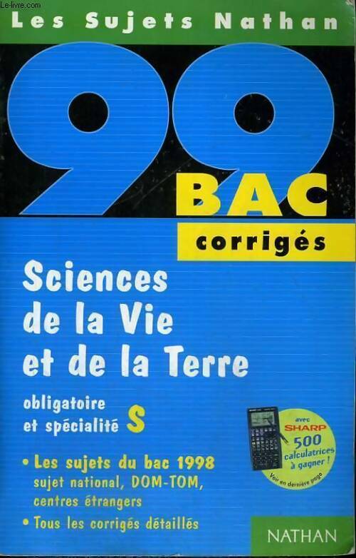 Livrenpoche : Sciences de la vie et de la terre Terminale S Corrigés 1999 - Frédéric Lalevée - Livre