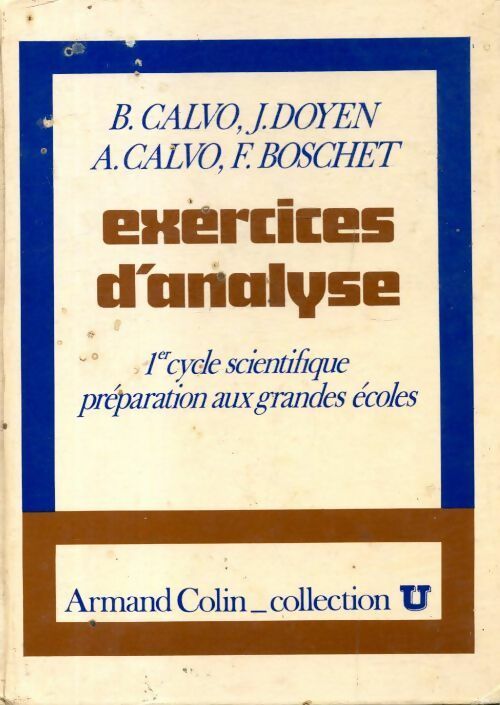 Livrenpoche : Exercices d'analyse - Collectif - Livre