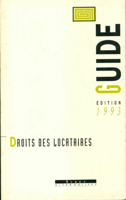 Livrenpoche : Droits des locataires 1993 - Collectif - Livre