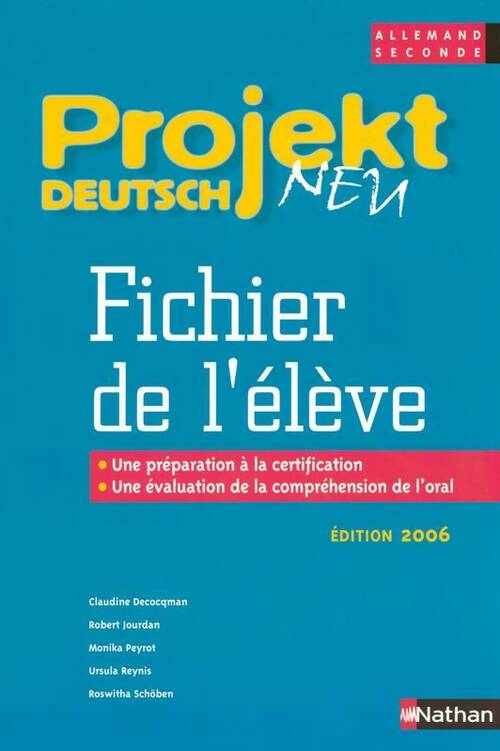 Livrenpoche : Allemand Seconde projekt deutsch neu - Claudine Decocqman - Livre