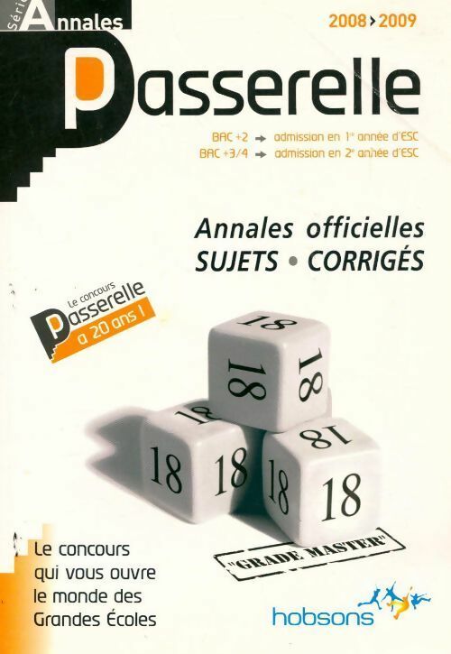 Livrenpoche : Annales concours passerelle 2008-2009 - Collectif - Livre
