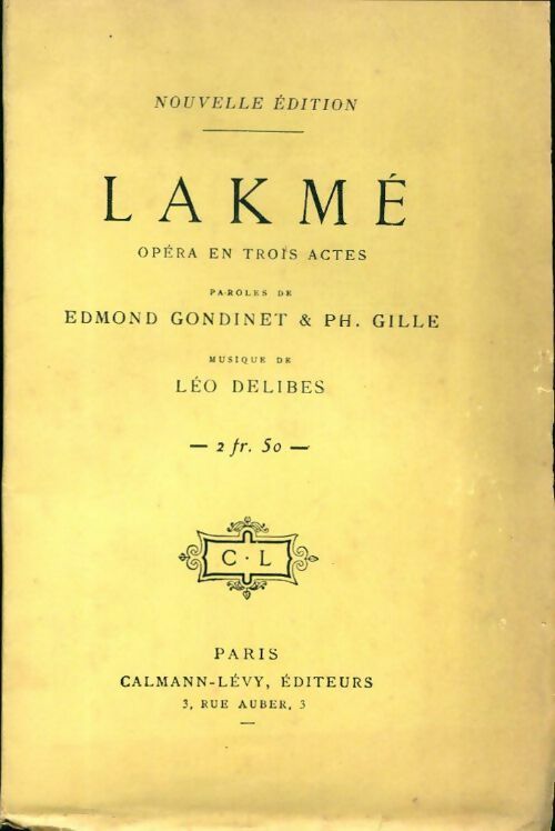 Livrenpoche : Lakmé - Léo Delibes - Livre