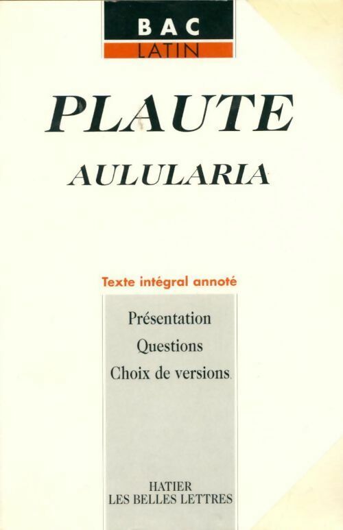 Livrenpoche : Plaute-Aulularia - Anette Flobert - Livre