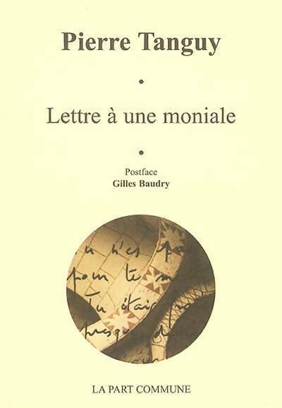 Livrenpoche : Lettre à une moniale - Pierre Tanguy - Livre