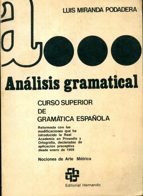 Analisis gramaical - Luis Miranda Podadera -  Hernando - Livre