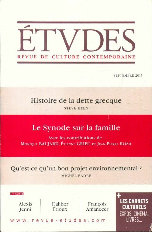 Livrenpoche : Etudes n°421-9 - Collectif - Livre