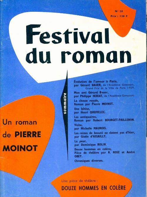 Livrenpoche : Festival du roman n°20 : La chasse royale de P. Moinot / 12 hommes en colère de R. Rose - Collectif - Livre