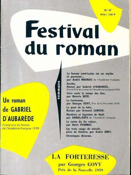 Livrenpoche : Festival du roman n°27 : Ancilla de G. D'Aubarède - Collectif - Livre