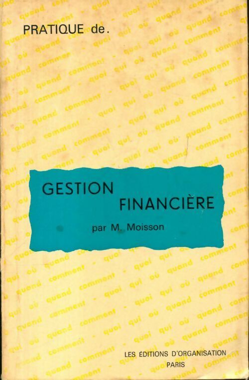 Livrenpoche : Pratique de gestion financière - M Moisson - Livre