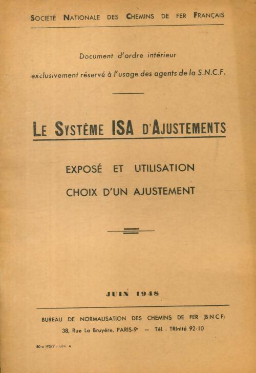 Livrenpoche : Le système ISA d'Ajustements - Collectif - Livre