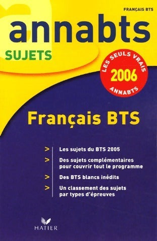 Livrenpoche : Français BTS Sujets 2006 - Anne Boyer-Vidal - Livre