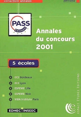 Livrenpoche : Annales du concours Pass 2001 - Collectif - Livre