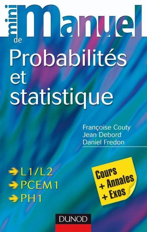 Mini manuel de probabilités et statistique - Françoise Couty-Fredon - Livre