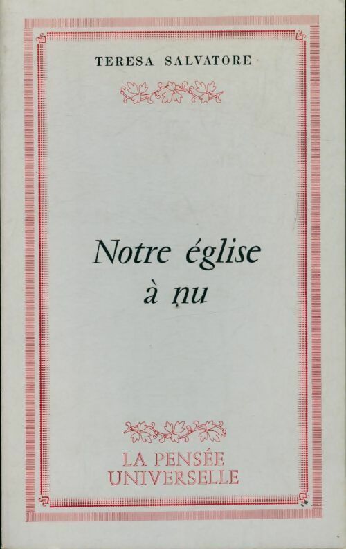 Livrenpoche : Notre Église à nu - Teresa Salvatore - Livre