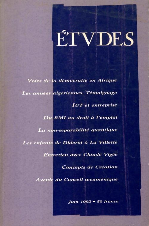 Livrenpoche : Etudes n°376-6 - Collectif - Livre