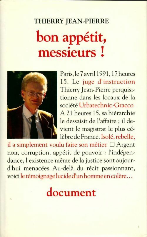 Livrenpoche : Bon appétit messieurs ! - Thierry Jean-Pierre - Livre