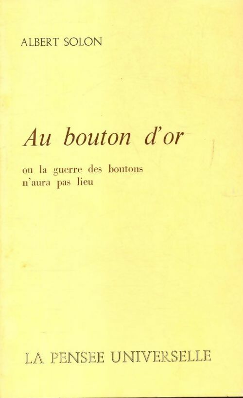 Livrenpoche : Au bouton d'or - Albert Solon - Livre