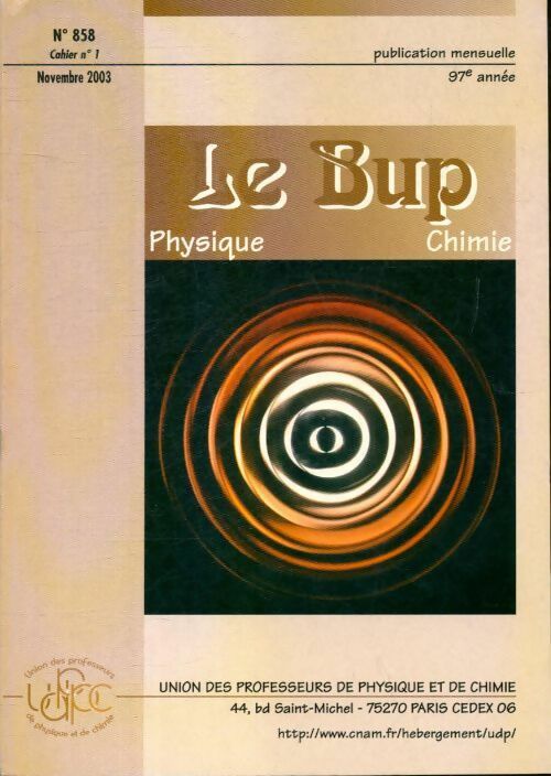 Le Bup n°858 cahier n°1 - Collectif -  UDPPC - Livre