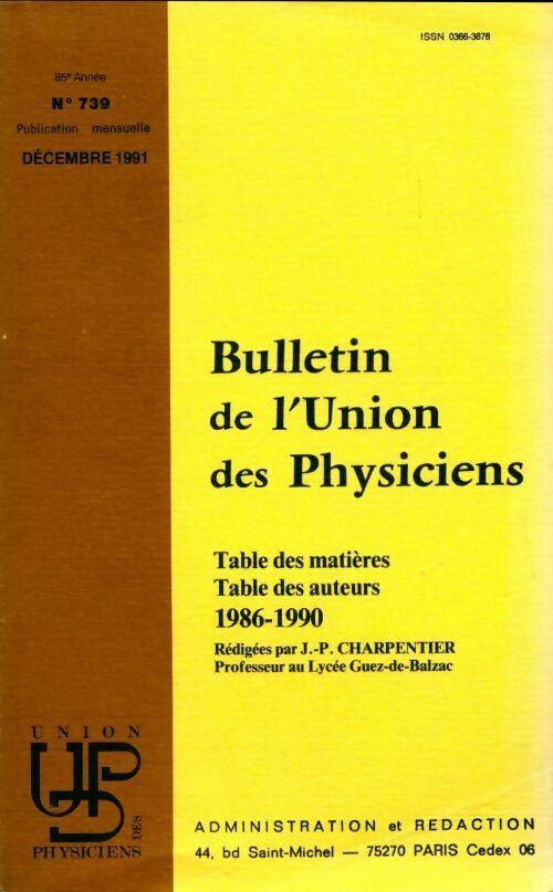 Le Bup n°739 - Collectif -  UDPPC - Livre