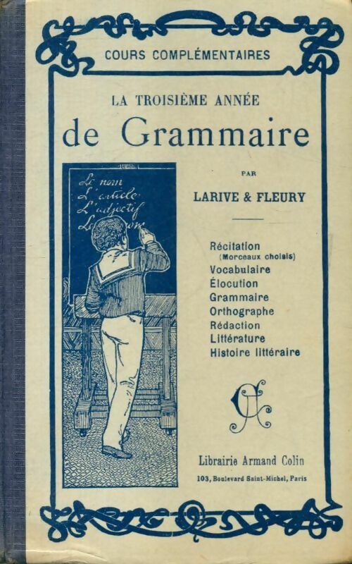 Livrenpoche : La troisième année de grammaire - Jeannette Larive - Livre