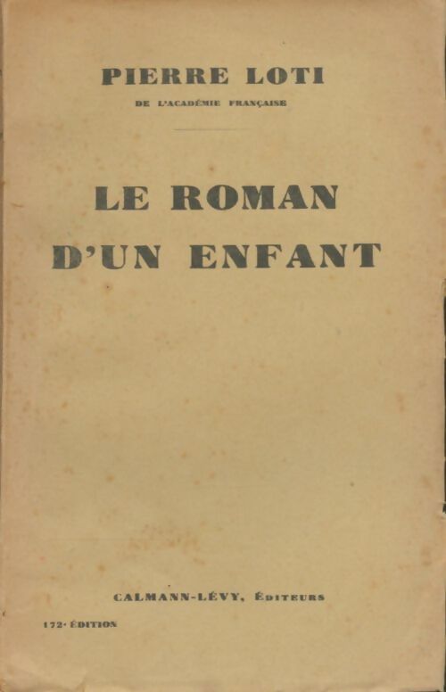 Livrenpoche : Le roman d'un enfant - Pierre Loti - Livre