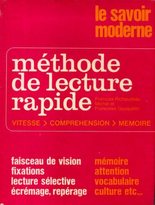 Livrenpoche : Méthode de lecture rapide Tome I - François Richaudeau - Livre
