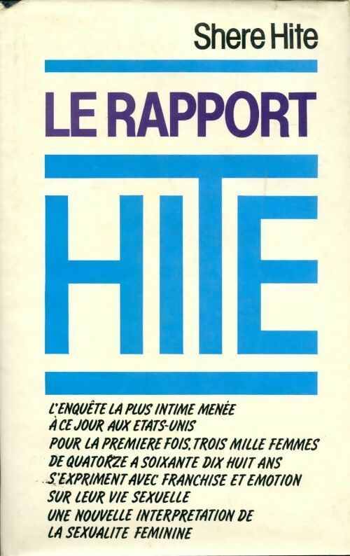 Livrenpoche : Le rapport Hite - Shere Hite - Livre