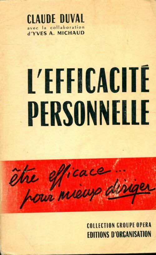 Livrenpoche : L'efficacité personnelle - Claude Duval - Livre
