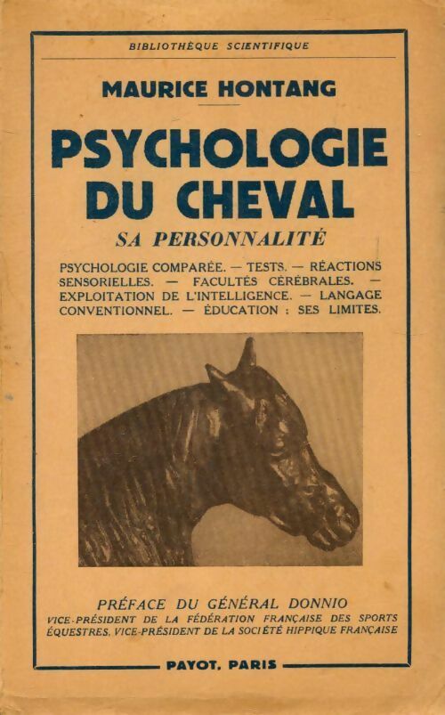 Livrenpoche : Psychologie du cheval - Maurice Hontang - Livre
