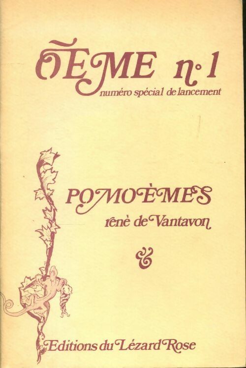 Livrenpoche : Oème n°1 : Pomoèmes - René De Vantavon - Livre