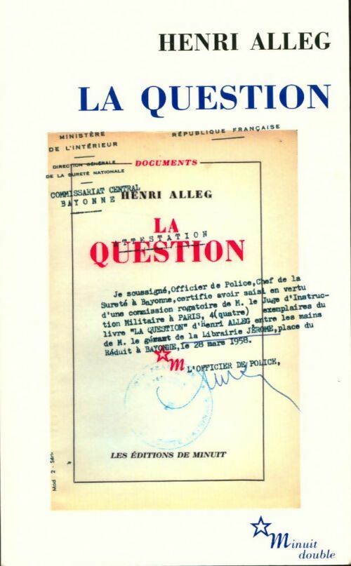Livrenpoche : La question / La torture au coeur de la république - Henri Alleg - Livre