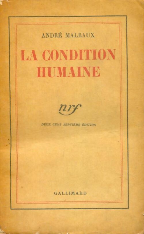 Livrenpoche : La condition humaine - André Malraux - Livre