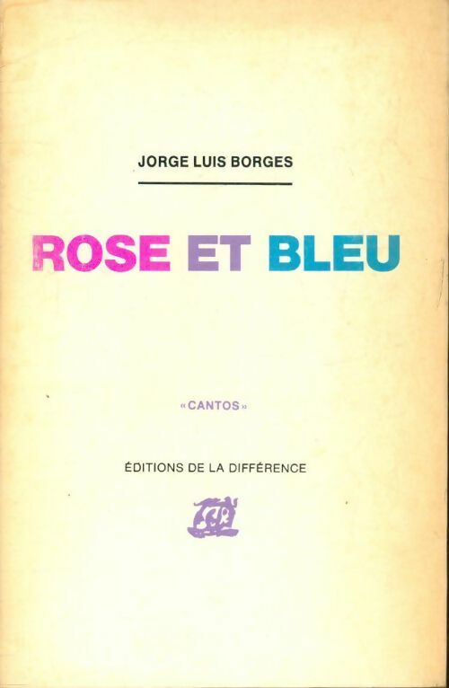 Livrenpoche : Rose et bleu - Jorge Luis Borges - Livre