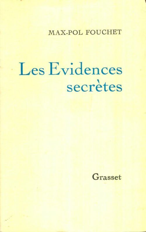 Livrenpoche : Les évidences secrètes - Max-Pol Fouchet - Livre