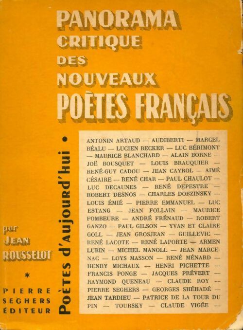 Livrenpoche : Panorama critique des nouveaux poètes français - Jean Rousselot - Livre