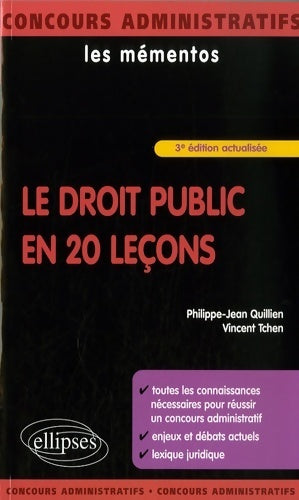Livrenpoche : Le droit public en 20 leçons - Vincent Tchen, Philippe-Jean Quillien - Livre