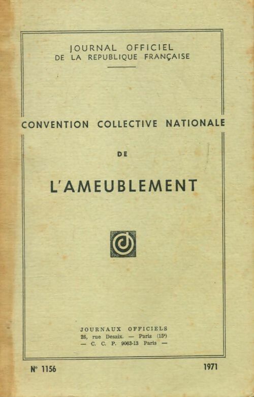 Livrenpoche : Convention collective nationale de l'ameublement - Collectif - Livre