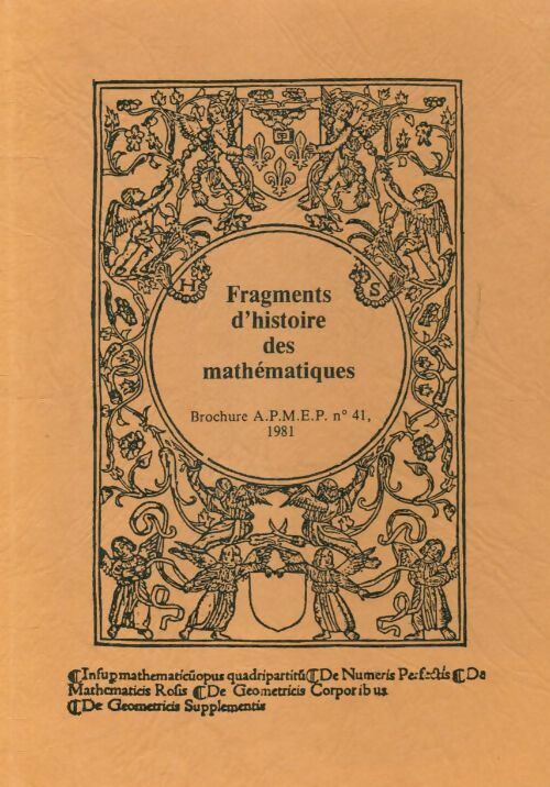 Livrenpoche : Fragments d'histoire des mathématiques Tome I - Collectif - Livre