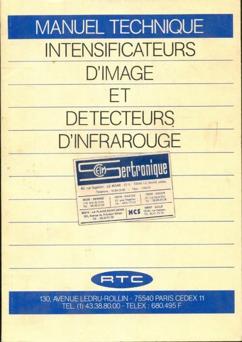 Livrenpoche : Intensificateurs d'image et détecteurs d'infrarouge - Collectif - Livre