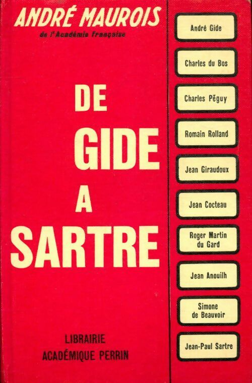 Livrenpoche : De Gide à Sartre - André Maurois - Livre