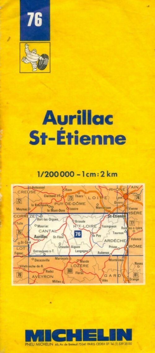 Aurillac St Etienne 1/200000 - Collectif -  Carte Michelin - Livre