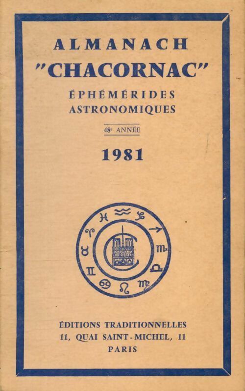 Almanach Chacornac éphémérides astronomiques 1981 - Collectif -  Traditionnelles GF - Livre