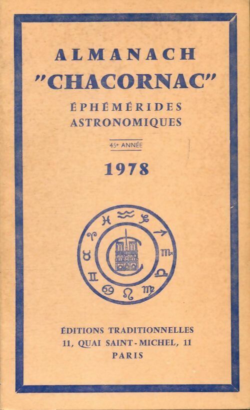 Livrenpoche : Almanach Chacornac éphémérides astronomiques 1978 - Collectif - Livre