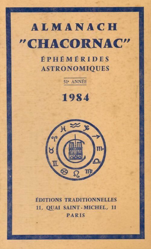 Almanach Chacornac éphémérides astronomiques 1984 - Collectif -  Traditionnelles GF - Livre