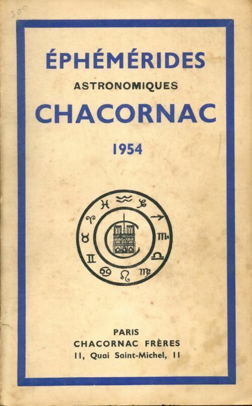 Livrenpoche : Éphémérides astronomiques Chacornac 1954 - Collectif - Livre