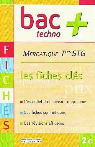 Livrenpoche : Mercatique Terminale STG : Les fiches clés - Stéphane Barbara - Livre