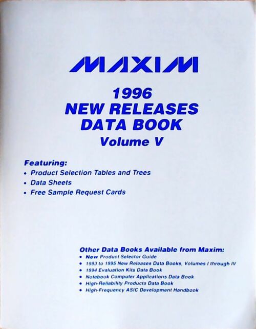 Livrenpoche : Maxim 1996 New releases data book Volume V - Collectif - Livre