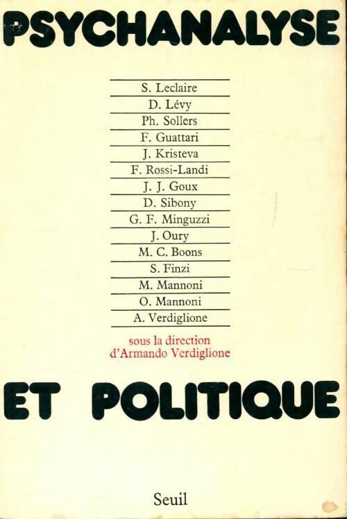 Livrenpoche : Psychanalyse et politique - Collectif - Livre