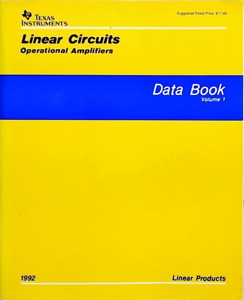 Livrenpoche : Linear circuits Operational amplifiers : Data book Volume 1 1992 - Collectif - Livre